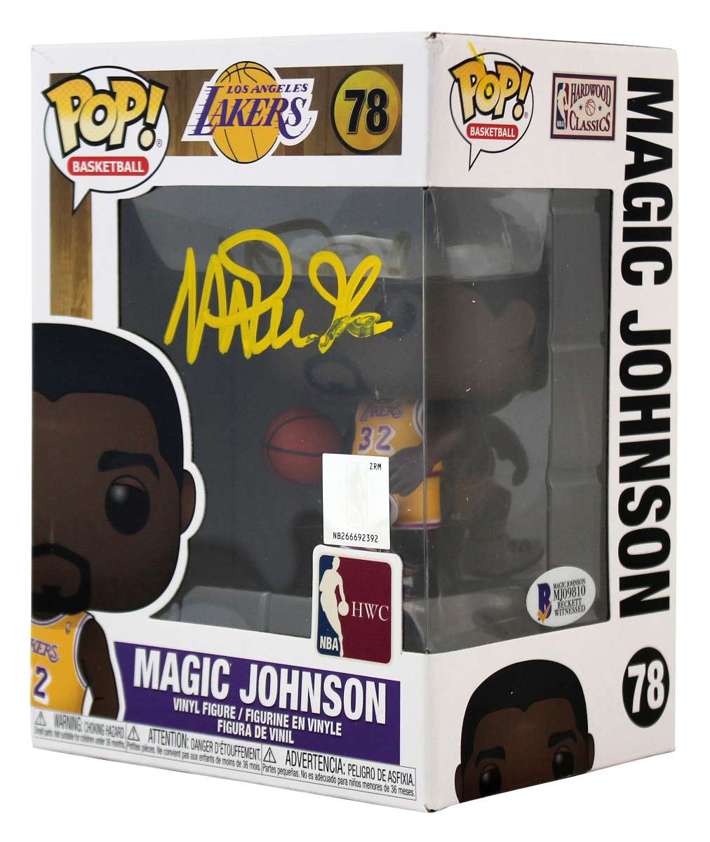 
Lakers Magic Johnson Signed NBA HWC #78 Funko Pop Vinyl Figure BAS Wit #MJ09810