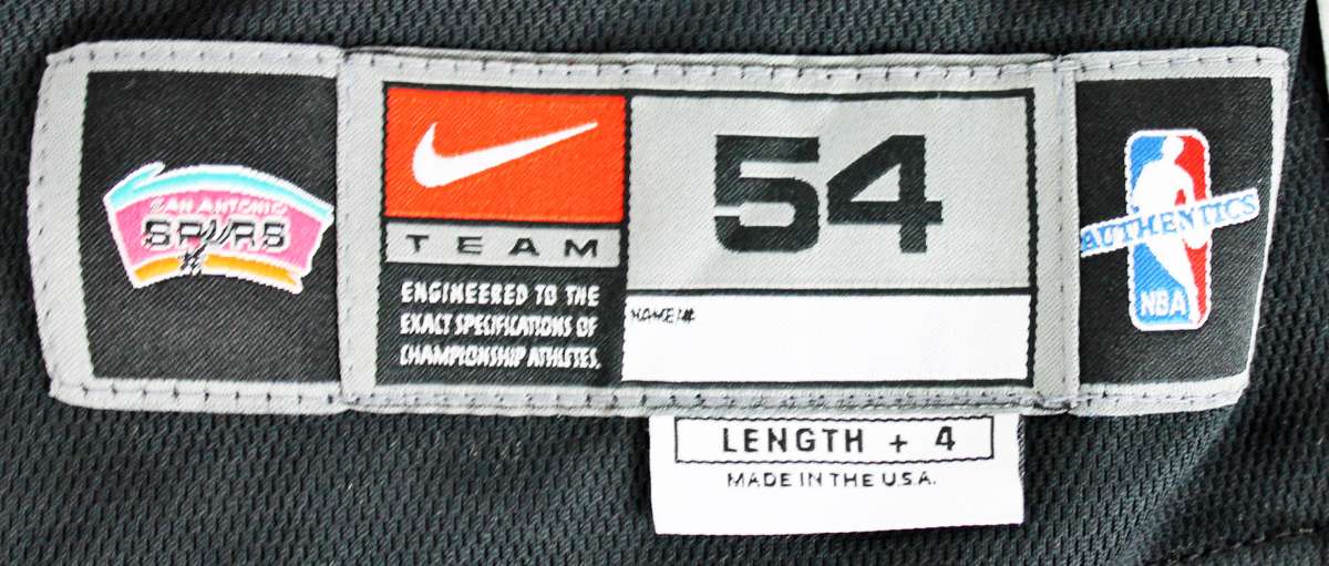 
Spurs Tim Duncan 2001-02 Game Worn Nike +4