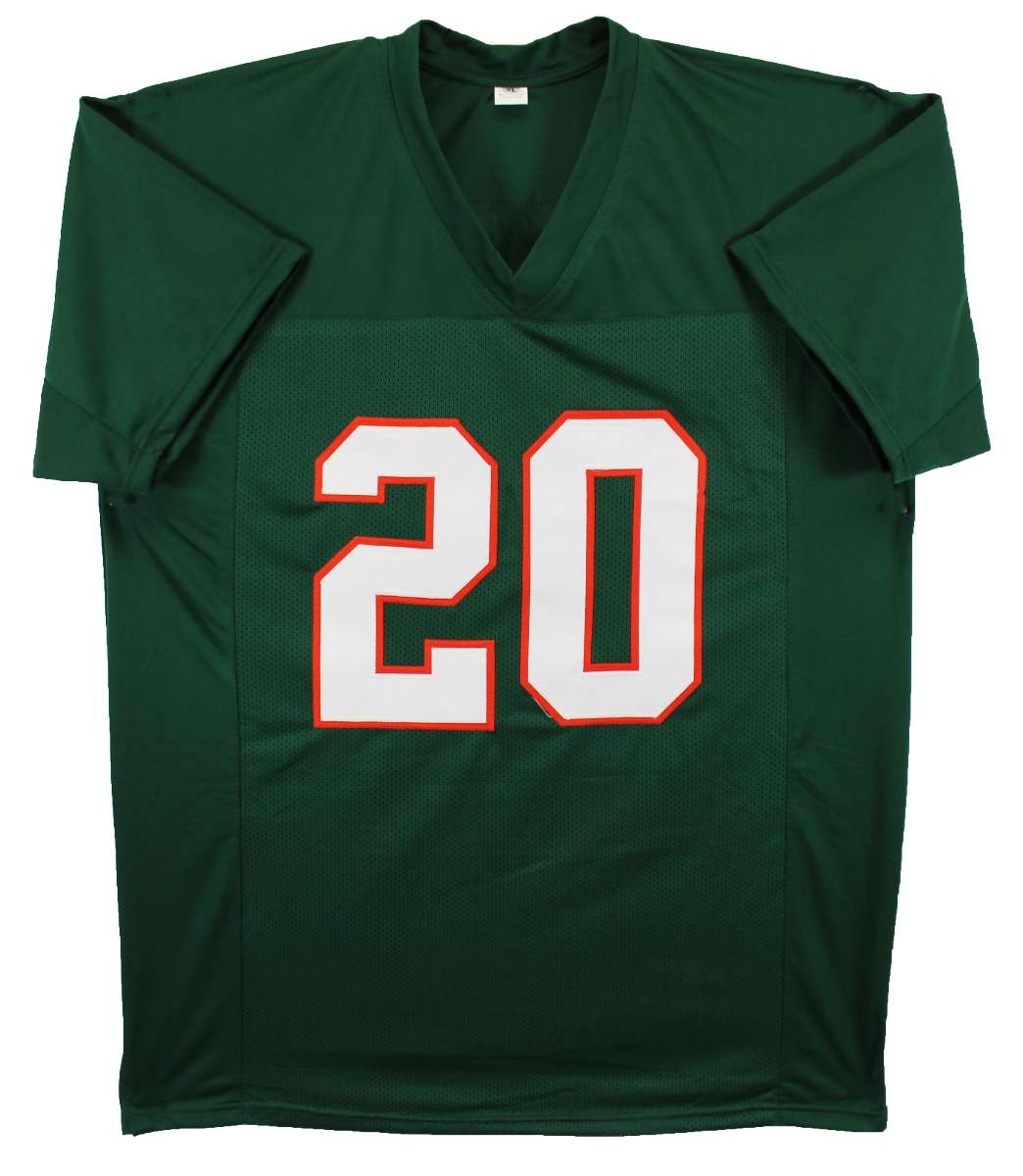 
Miami Ed Reed Authentic Signed Green Pro Style Jersey BAS Witnessed