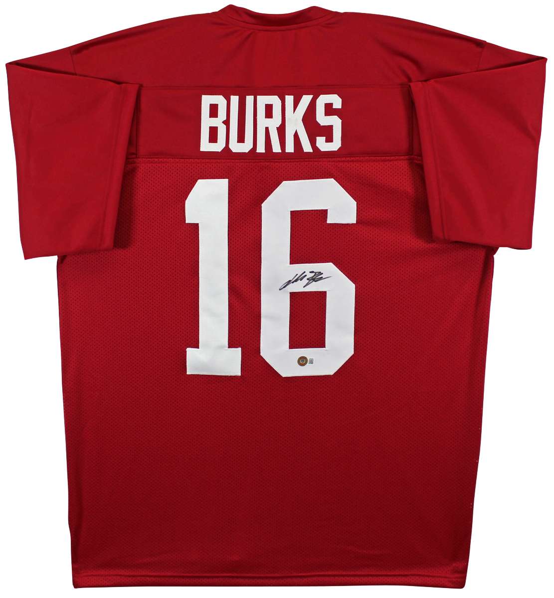 
Arkansas Treylon Burks Authentic Signed Red Pro Style Jersey BAS Witnessed