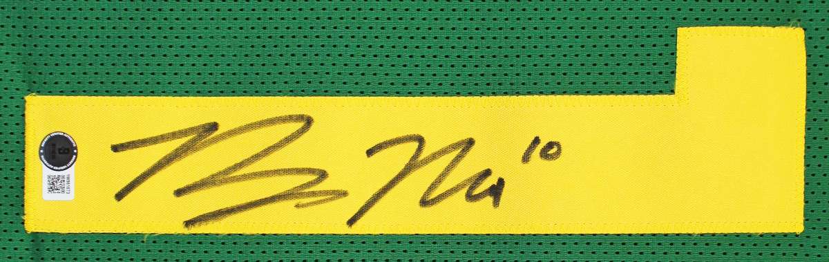 
Oregon Bo Nix Authentic Signed Green Pro Style Jersey Autographed BAS Witnessed