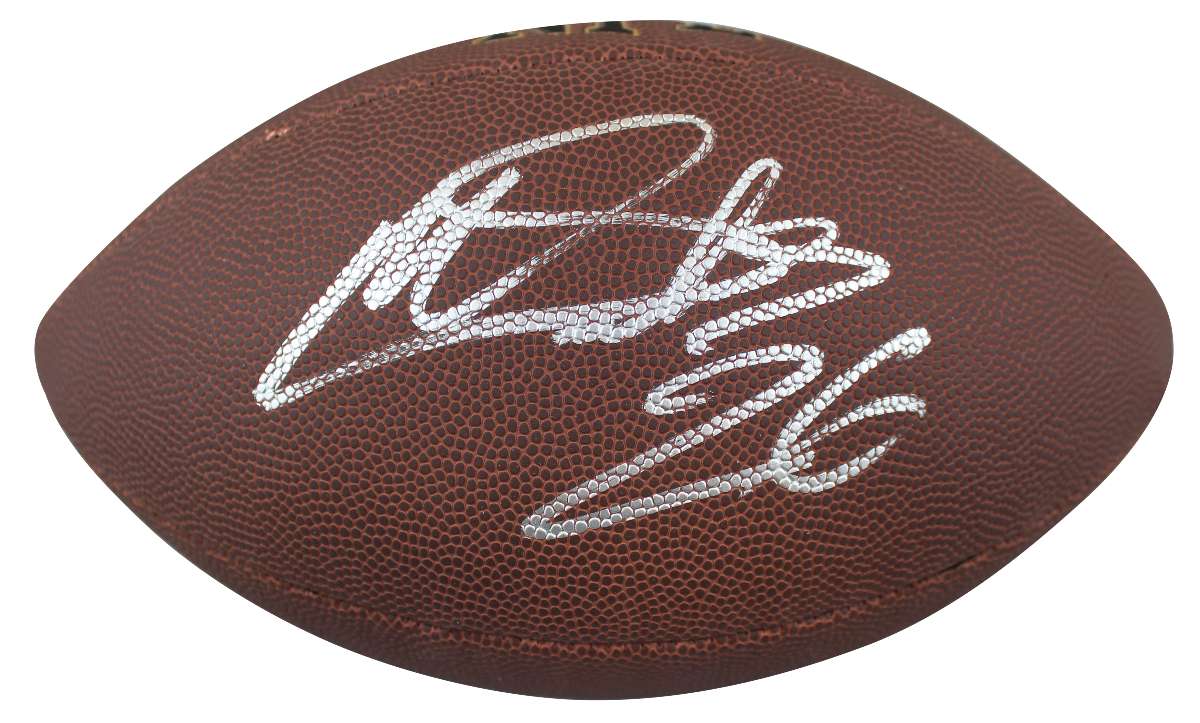 
Panthers Miles Sanders Authentic Signed Wilson Super Grip Nfl Football BAS Witness