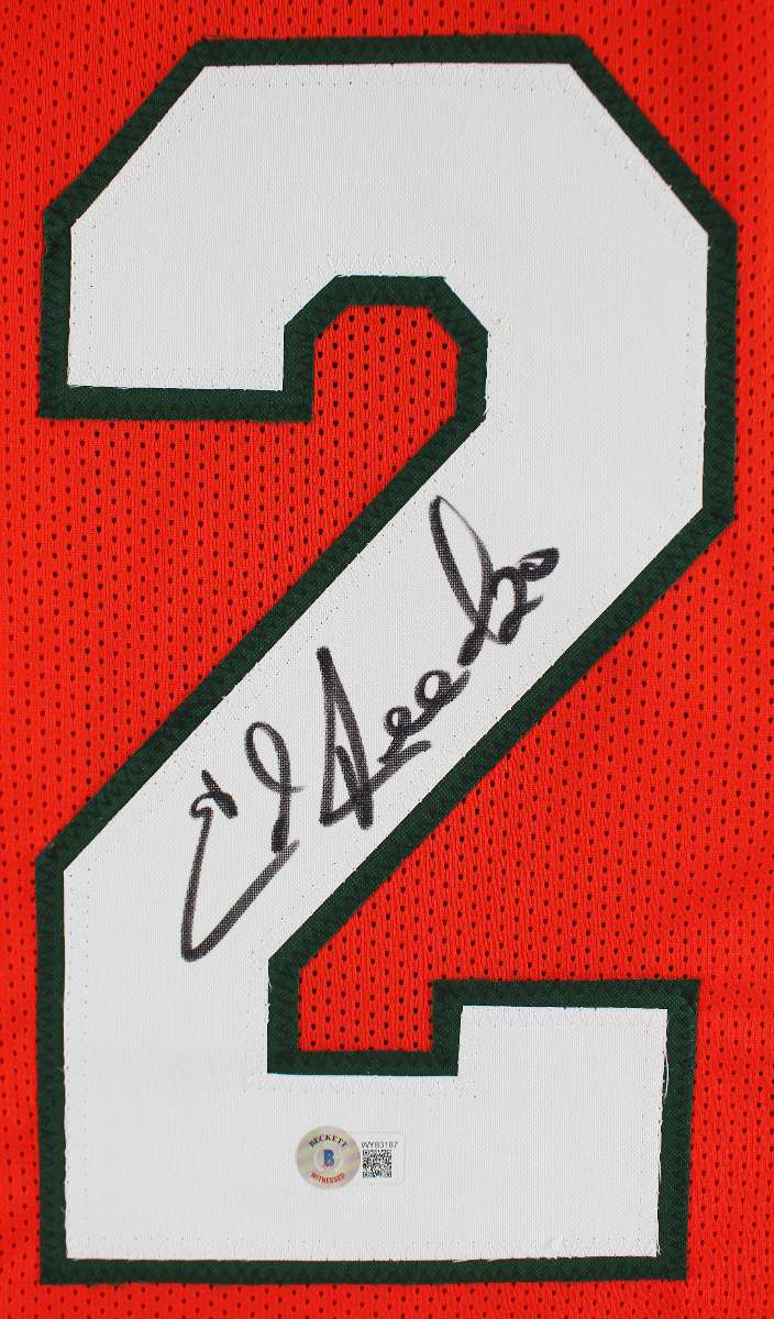 
Ed Reed Authentic Signed Orange Pro Style Jersey Autographed BAS Witnessed