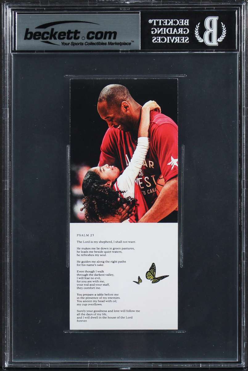 
(3) Magic, Shaquille & West Signed Kobe Bryant COL Ticket Stub Auto 10! BAS Slab