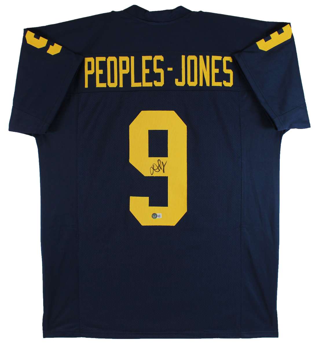 
Michigan Donovan Peoples-Jones Authentic Signed Navy Blue Pro Style Jersey BAS