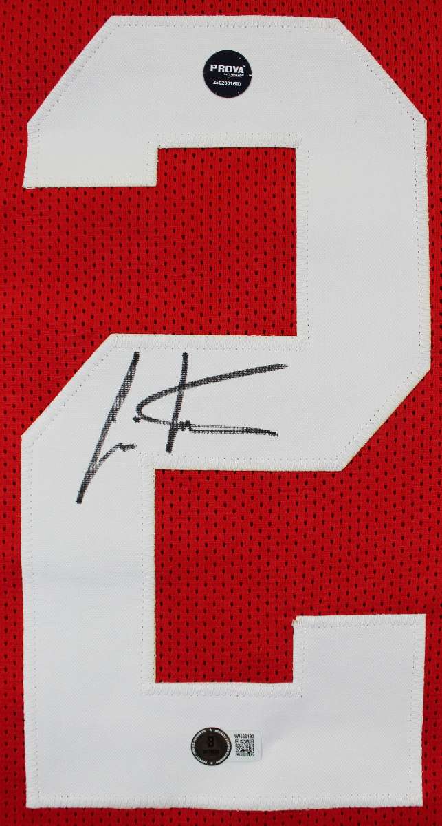
Ohio State Cris Carter Authentic Signed Red Pro Style Jersey BAS Witnessed