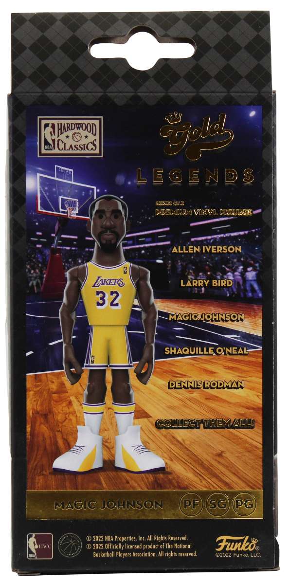 
Lakers Magic Johnson Signed Gold Legends Funko Pop Vinyl Figure BAS Witnessed