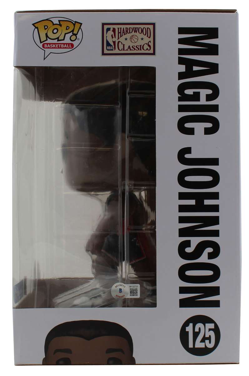 
Lakers Magic Johnson Signed Jumbo USA Basketball Funko Pop Vinyl Figure BAS Wit