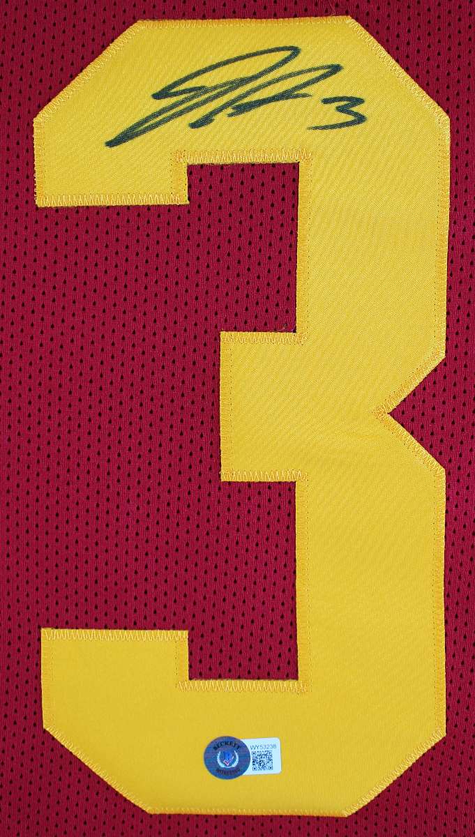 
USC Jordan Addison Authentic Signed Maroon Pro Style Jersey BAS Witnessed