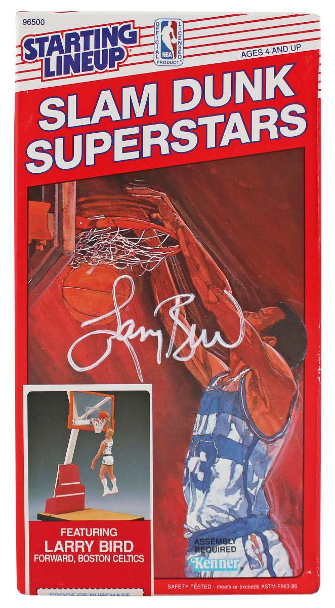 
Celtics Larry Bird Signed Sealed 1989 Starting Lineup Slam Dunk BAS W #2W012588