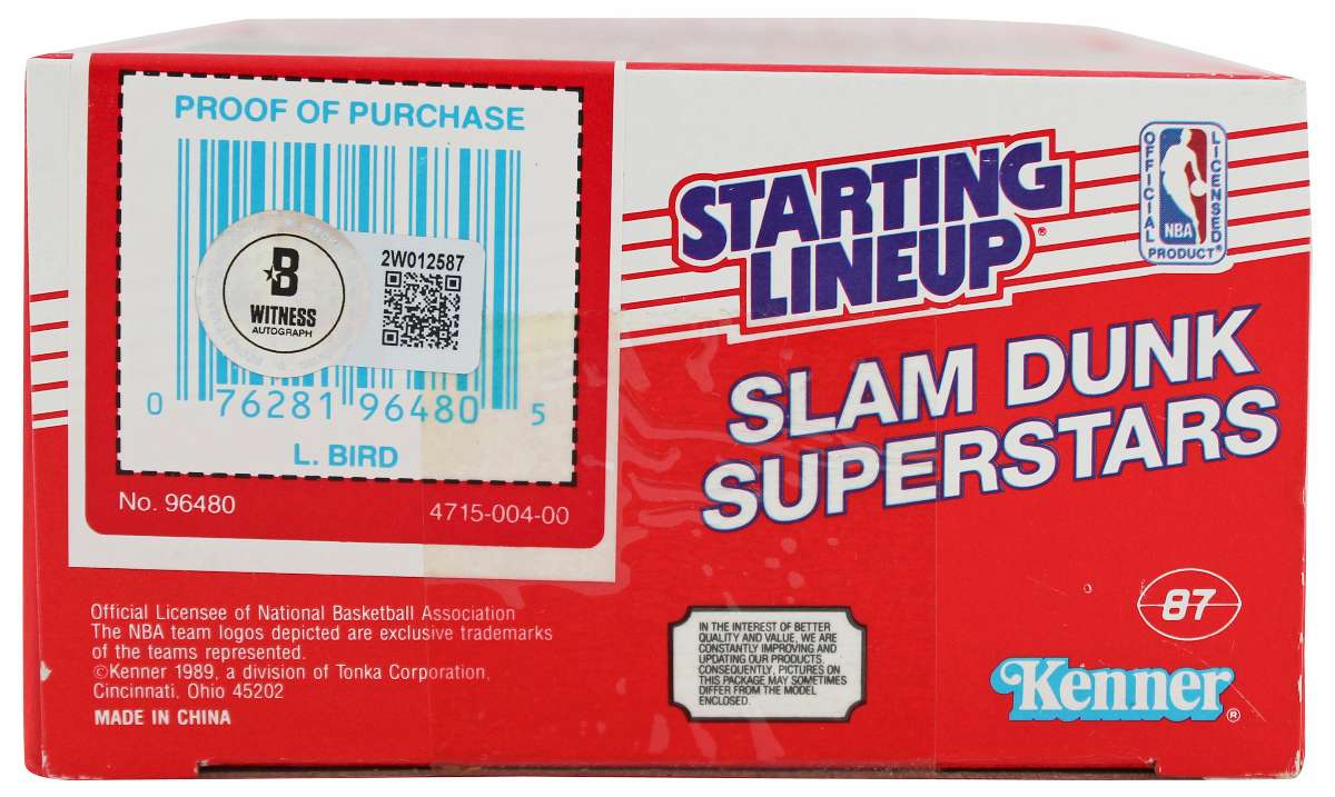 
Celtics Larry Bird Signed Sealed 1989 Starting Lineup Slam Dunk BAS W #2W012587