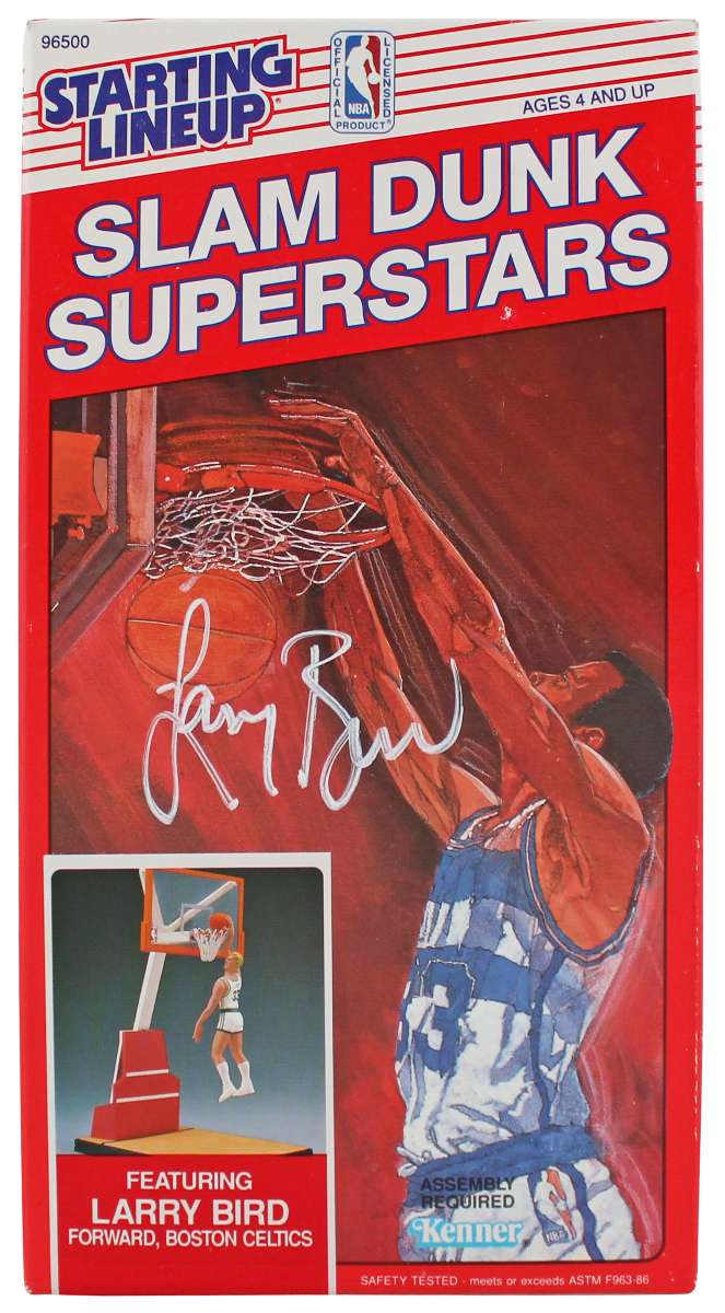 
Celtics Larry Bird Signed Sealed 1989 Starting Lineup Slam Dunk BAS W #2W012589