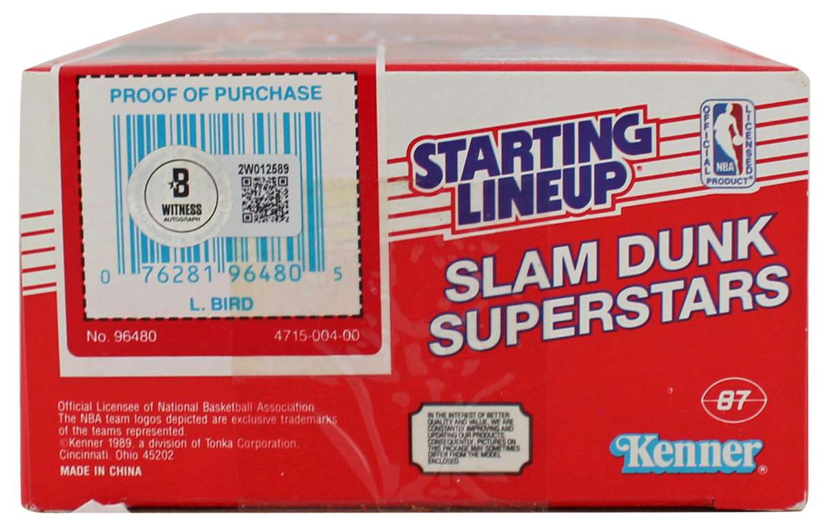 
Celtics Larry Bird Signed Sealed 1989 Starting Lineup Slam Dunk BAS W #2W012589