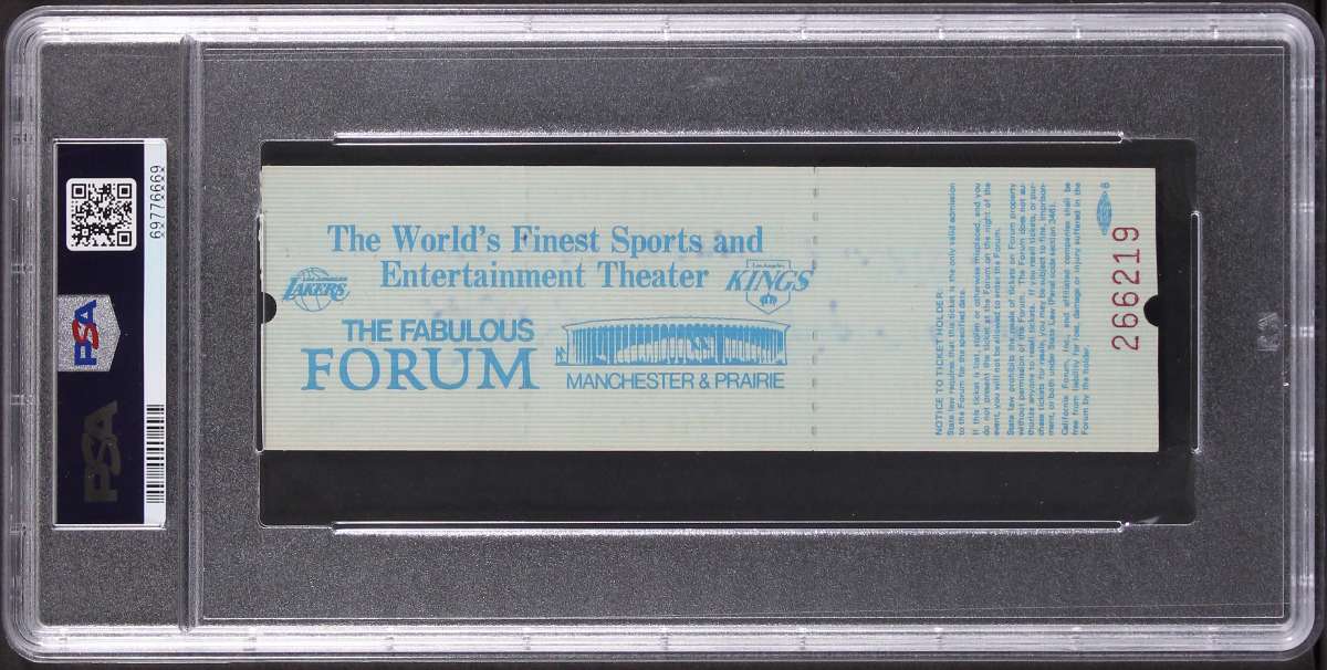 
Magic Johnson Signed 1982 Finals Game 6 Full Ticket Stub Auto 10! PSA Slabbed 1