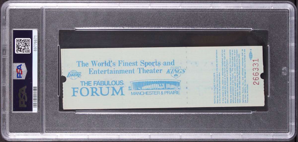 
Magic Johnson Signed 1982 Finals Game 6 Full Ticket Stub Auto 10! PSA Slabbed 4