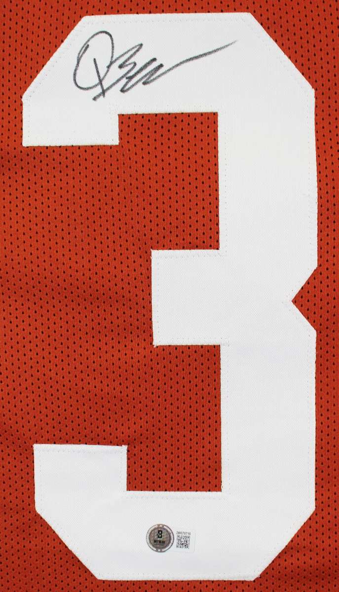 
Texas Quinn Ewers Authentic Signed Burnt Orange Pro Style Jersey BAS Witnessed