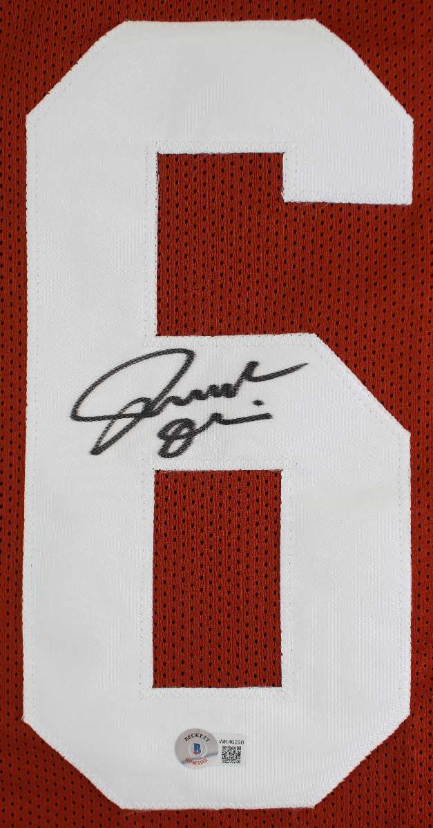 
Texas Joseph Ossai Authentic Signed Burnt Orange Pro Style Jersey Jersey BAS Wit