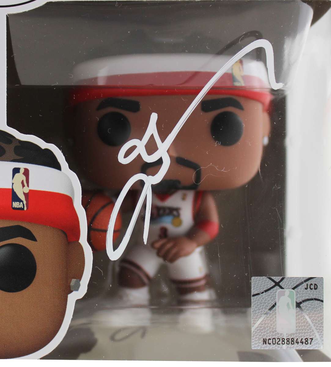 
76ers Allen Iverson Authentic Signed HWC #102 Funko Pop Vinyl Figure BAS Witness