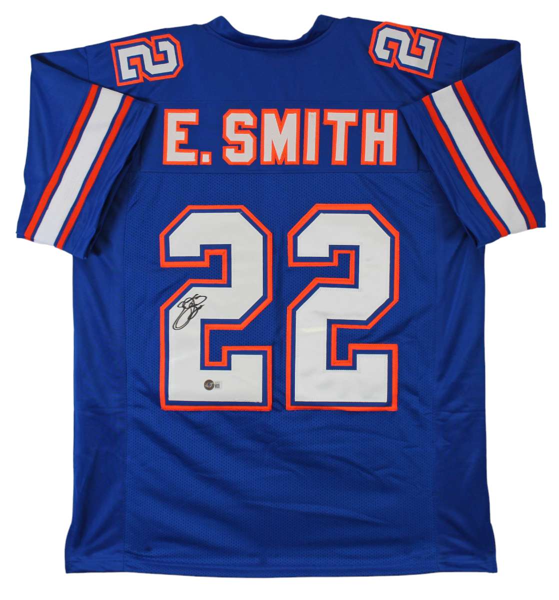 
Florida Emmitt Smith Authentic Signed Blue Pro Style Jersey BAS Witnessed