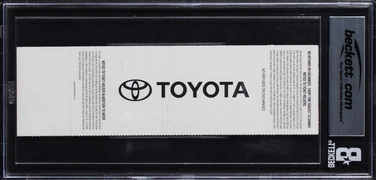 
Shaquille O'Neal 8x Insc Signed 2000 NBA Finals Game 6 Ticket Auto 10 BAS Slab 3