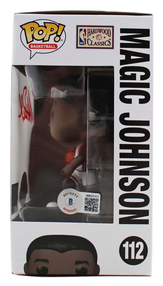 
Lakers Magic Johnson Authentic Signed Funko Pop Vinyl Figure w/ Red Sig BAS Wit
