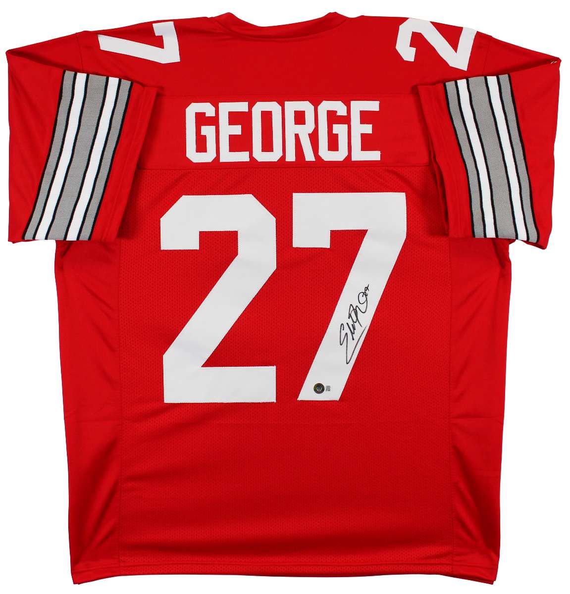
Ohio State Eddie George Authentic Signed Red Pro Style Jersey BAS Witnessed