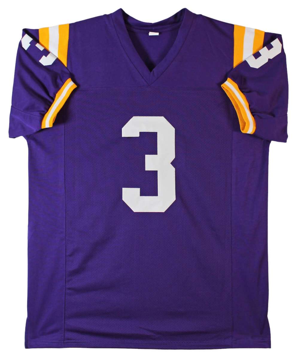 
LSU Odell Beckham Jr. Authentic Signed Purple Pro Style Jersey BAS Witnessed