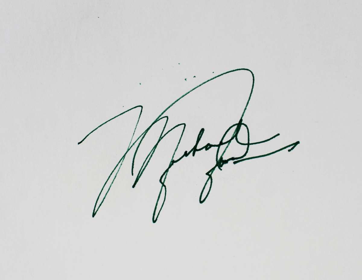 
Bulls Michael Jordan Signed 8.5x11 Wilson Racket Sports Letterhead JSA #Z97275