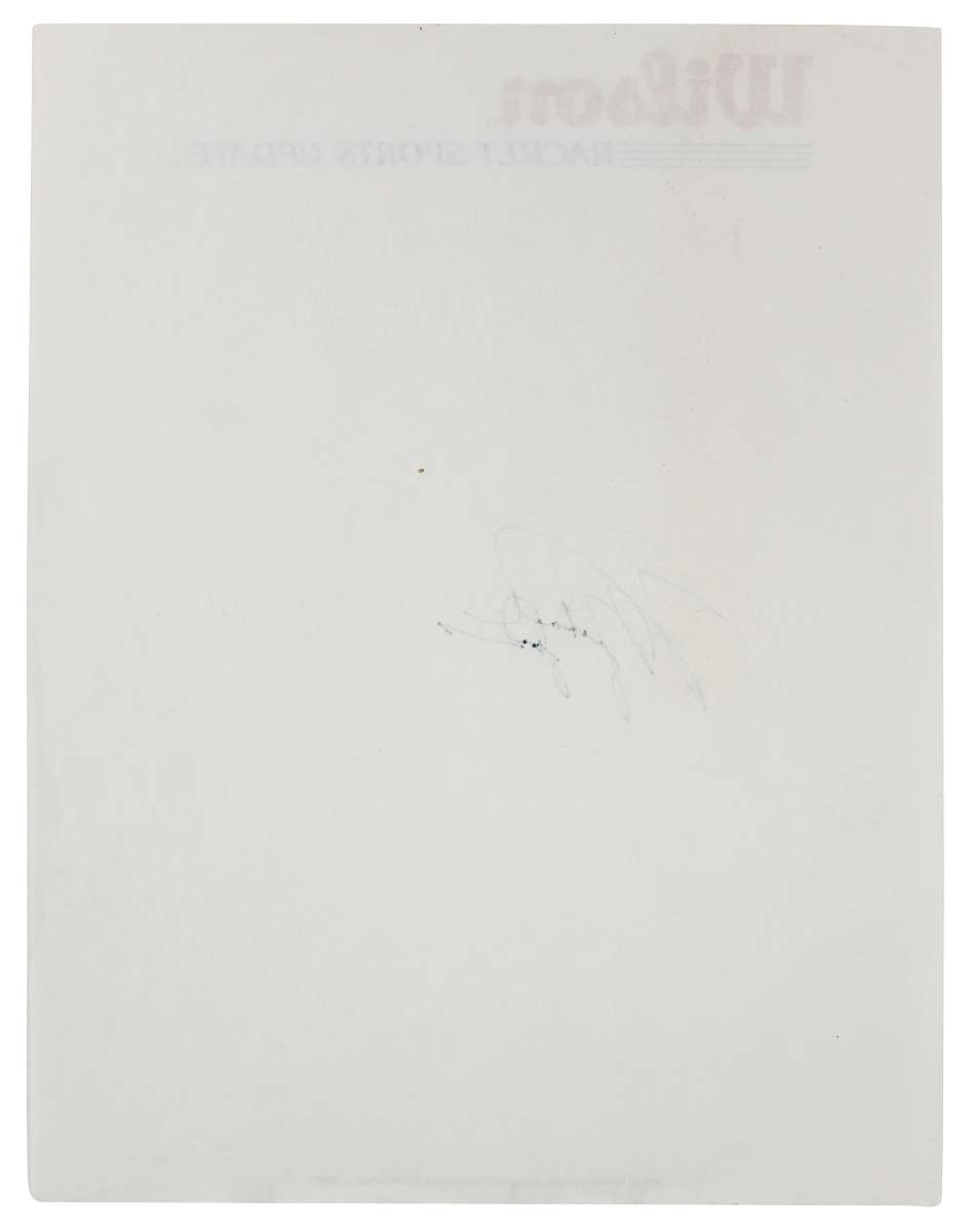 
Bulls Michael Jordan Signed 8.5x11 Wilson Racket Sports Letterhead JSA #Z97275