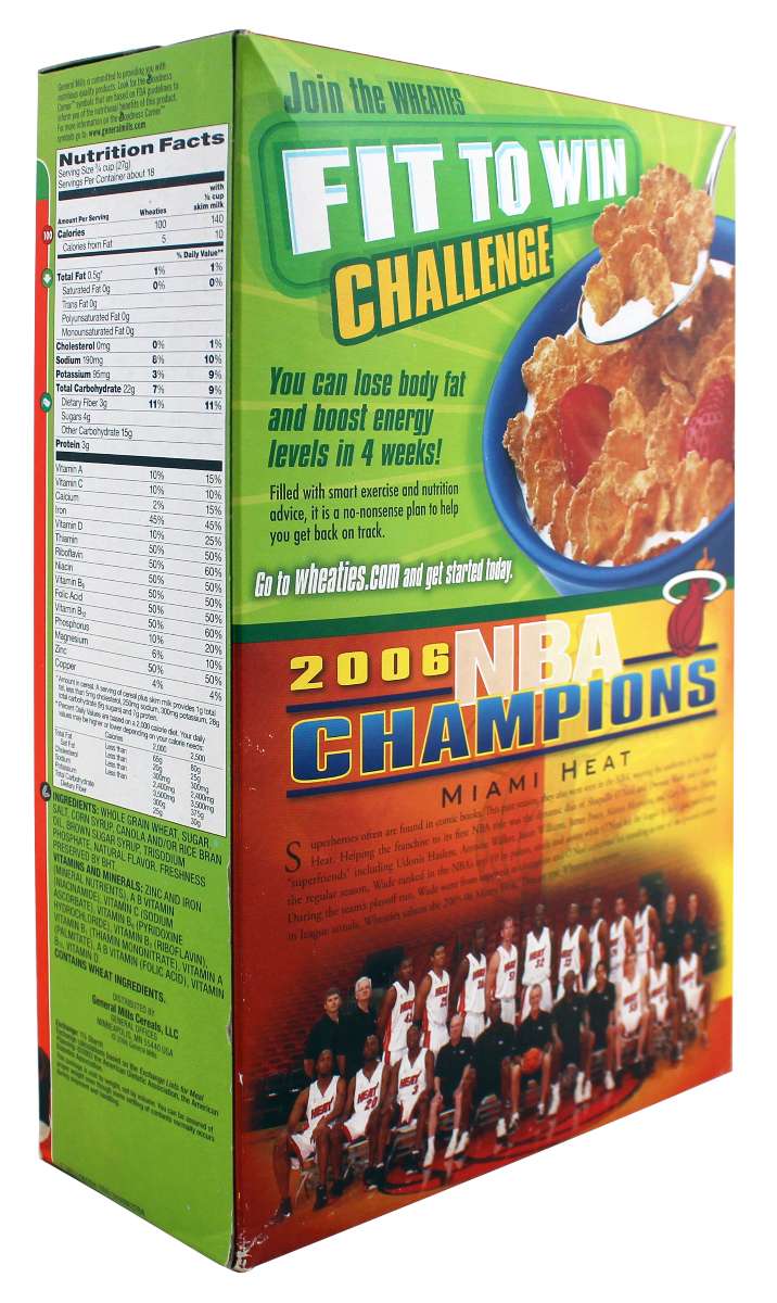 
Heat Shaquille O'Neal Authentic Signed Wheaties Box BAS Witnessed