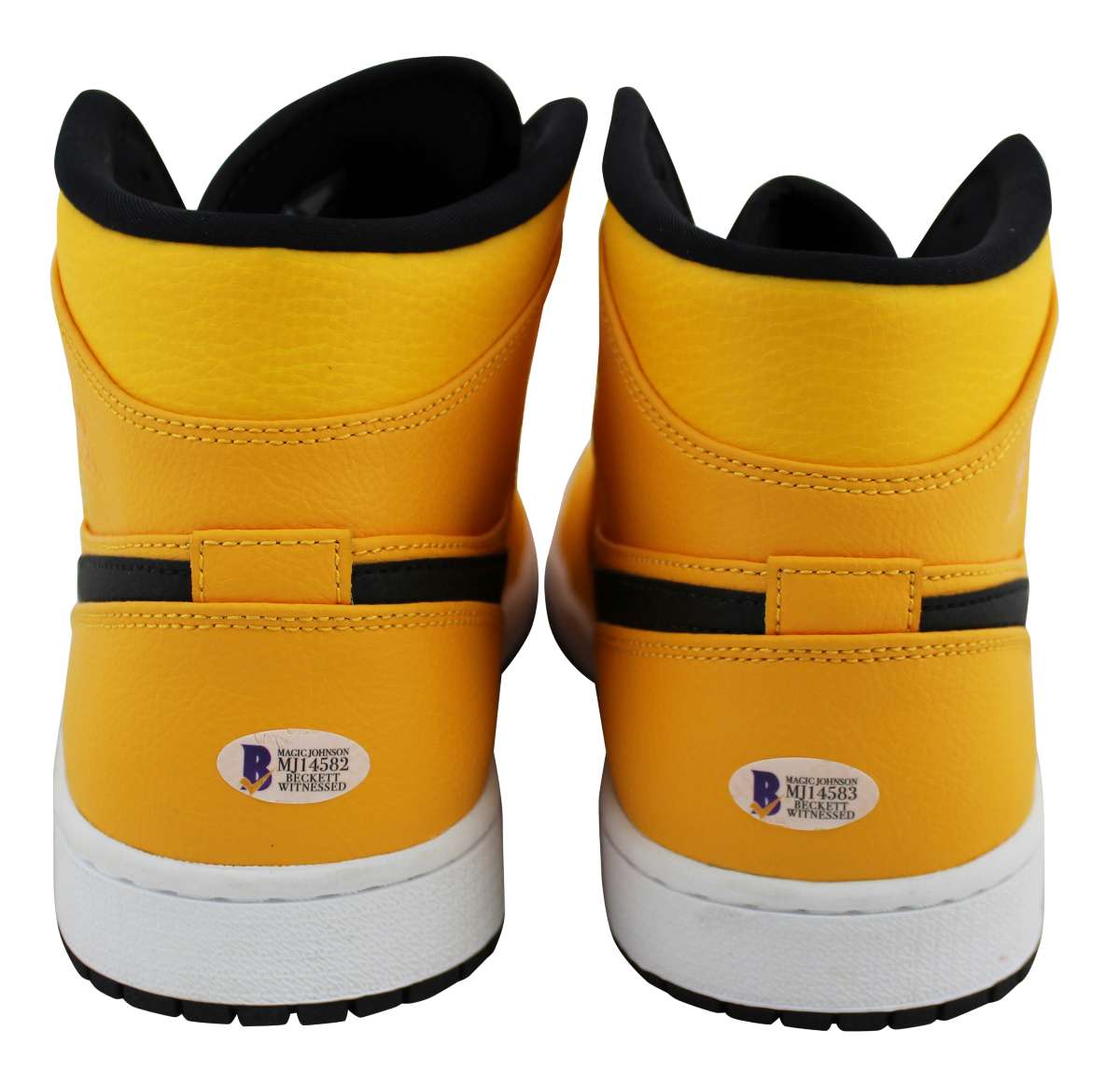 
Lakers Magic Johnson Signed 2018 Nike Air Jordan 1 Shoes w/ Box BAS Witnessed