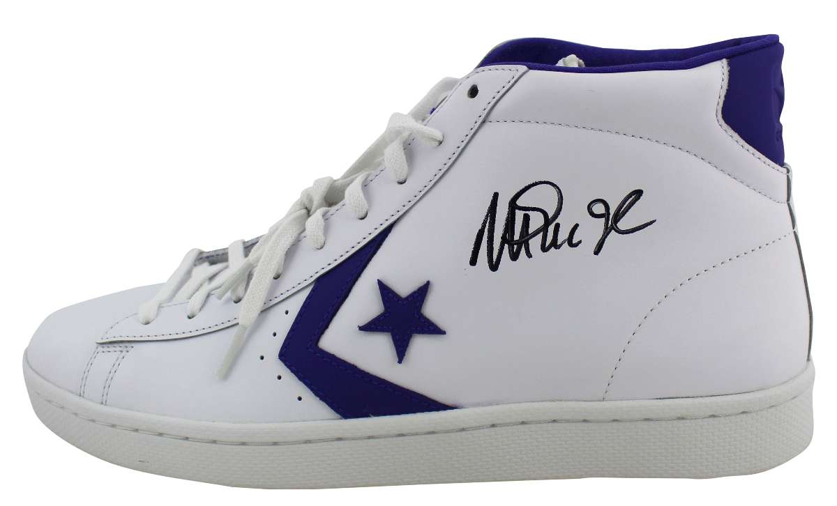 
Lakers Magic Johnson Signed Converse PL Pro Leather Size 12 Shoes w/ Box BAS Wit