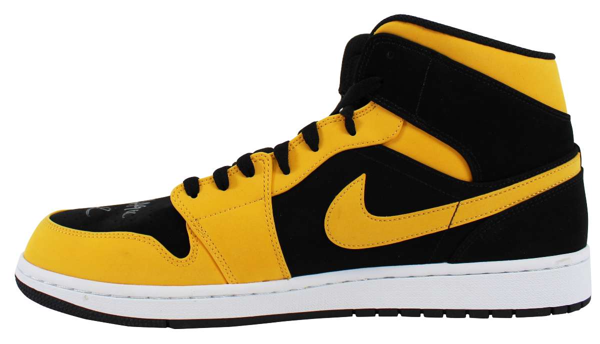 
Lakers Magic Johnson Signed 2018 Nike Air Jordan 1 Mid Size 14 Shoes w/ Box BAS