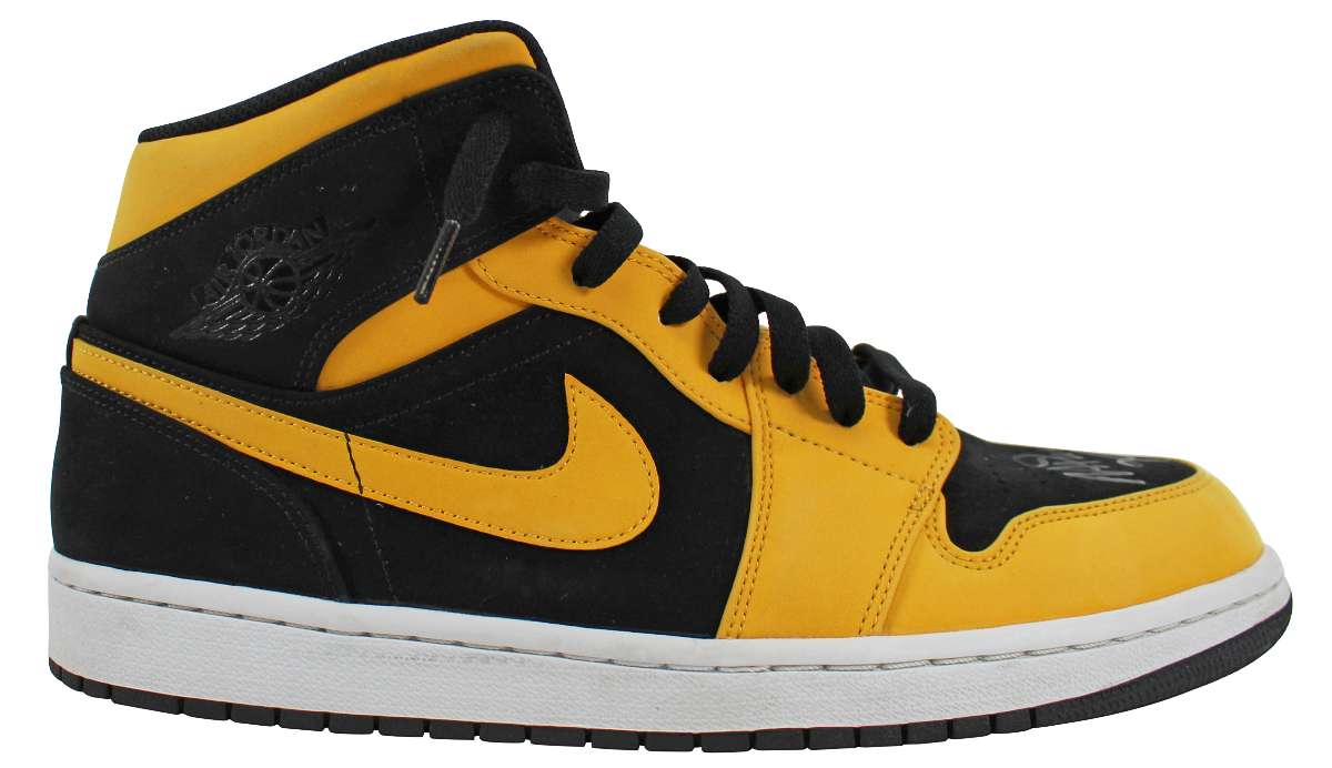 
Lakers Magic Johnson Signed 2018 Nike Air Jordan 1 Mid Size 10 Shoes w/ Box BAS