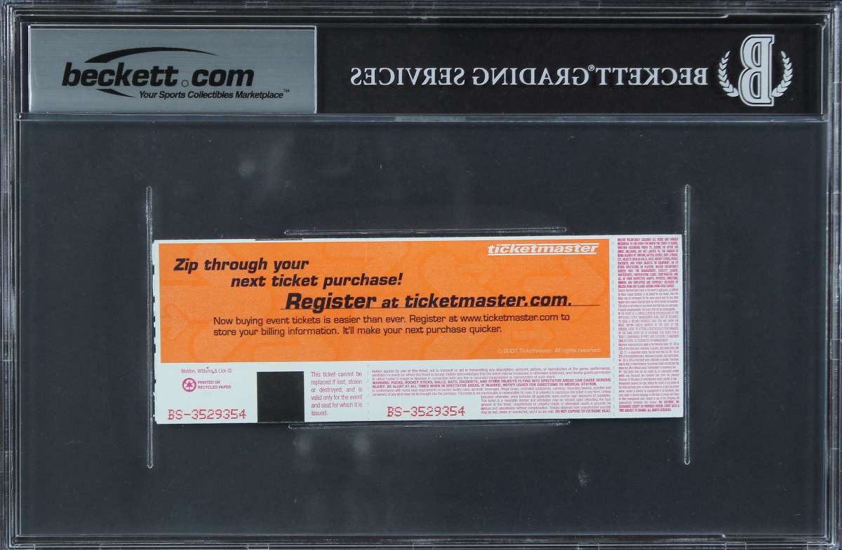 
Magic Johnson HOF 02 Signed HOF Induction Ticket Stub Auto 10! BAS Slabbed 3