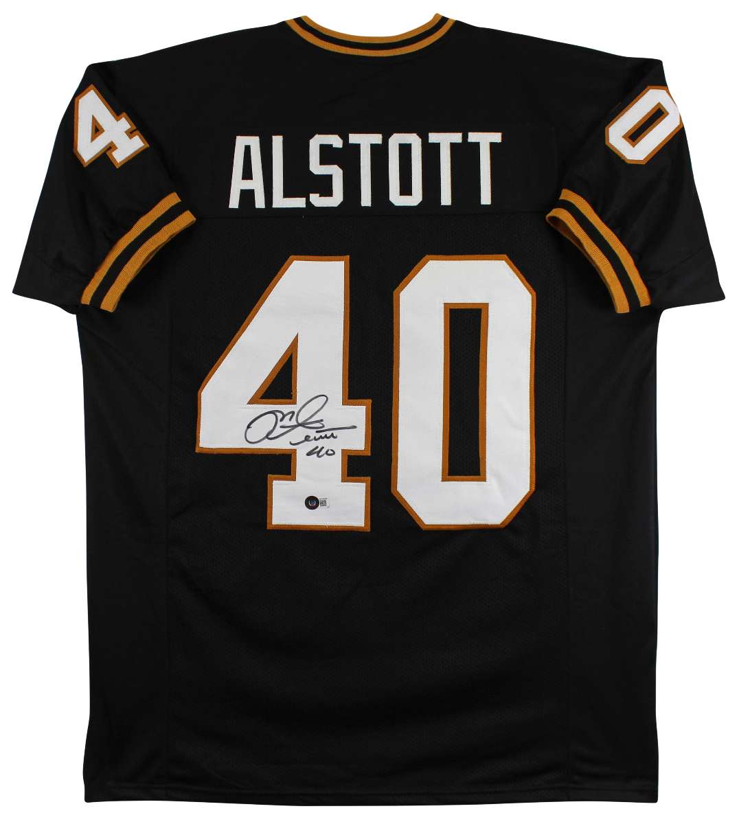 
Purdue Mike Alstott Authentic Signed Black Pro Style Jersey BAS Witnessed