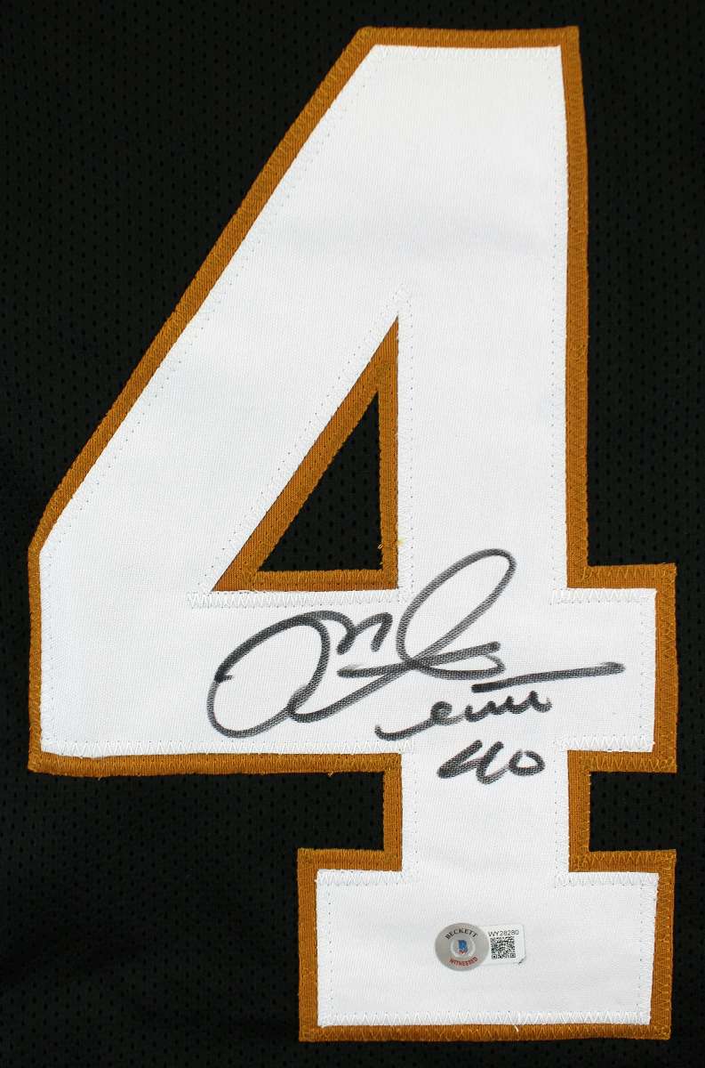 
Purdue Mike Alstott Authentic Signed Black Pro Style Jersey BAS Witnessed