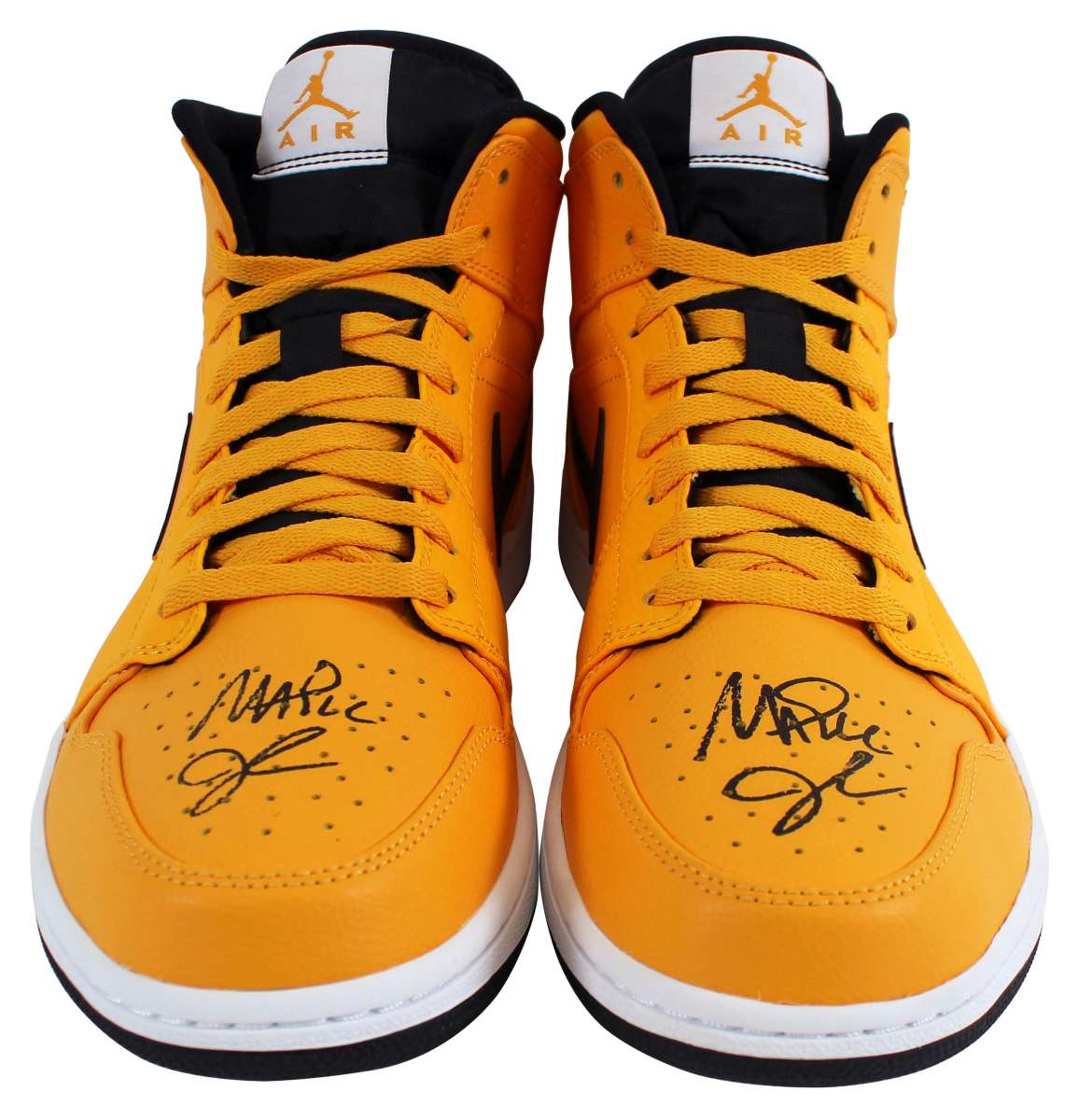 
Lakers Magic Johnson Authentic Signed Air Jordan 1 Mid Shoes w/ Box BAS Witness