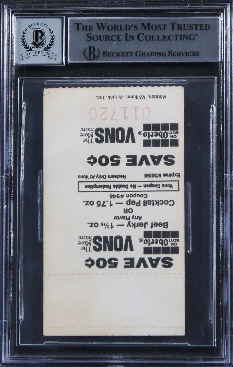 
Magic Johnson Signed 2/18/1990 Celtics Vs. Lakers Ticket Stub Auto 10! BAS Slab