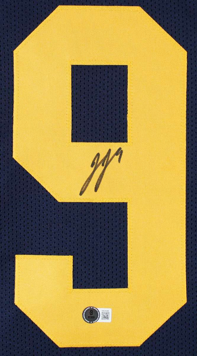 
Michigan JJ McCarthy Authentic Signed Navy Blue Pro Style Jersey BAS Witness 2
