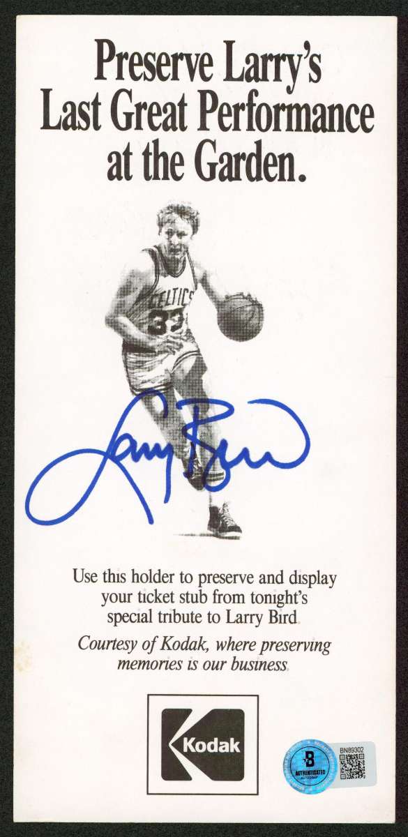 
Celtics Larry Bird Night Flyer Authentic Signed Autographed BAS #BN89302