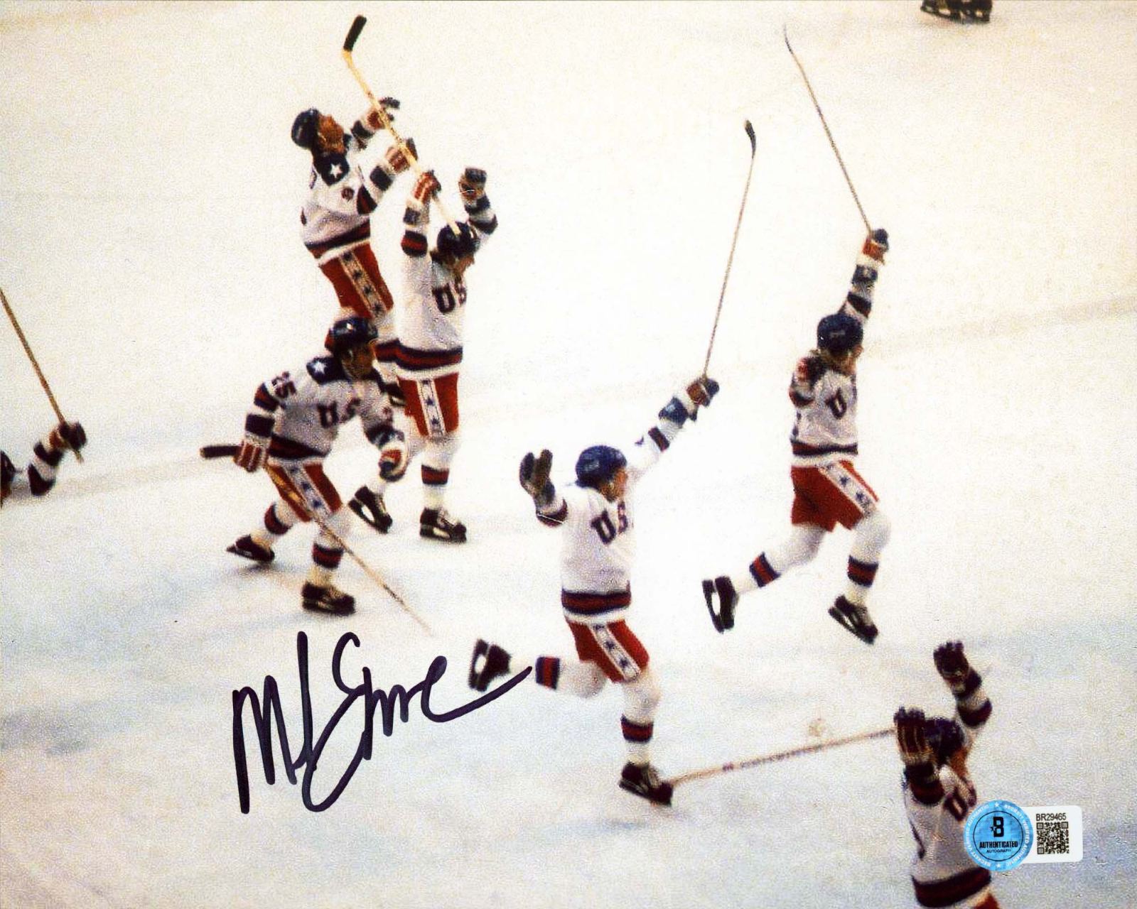 
Mike Eruzione USA Hockey Authentic Signed 8x10 Hrzntl Photo Autographed BAS 8