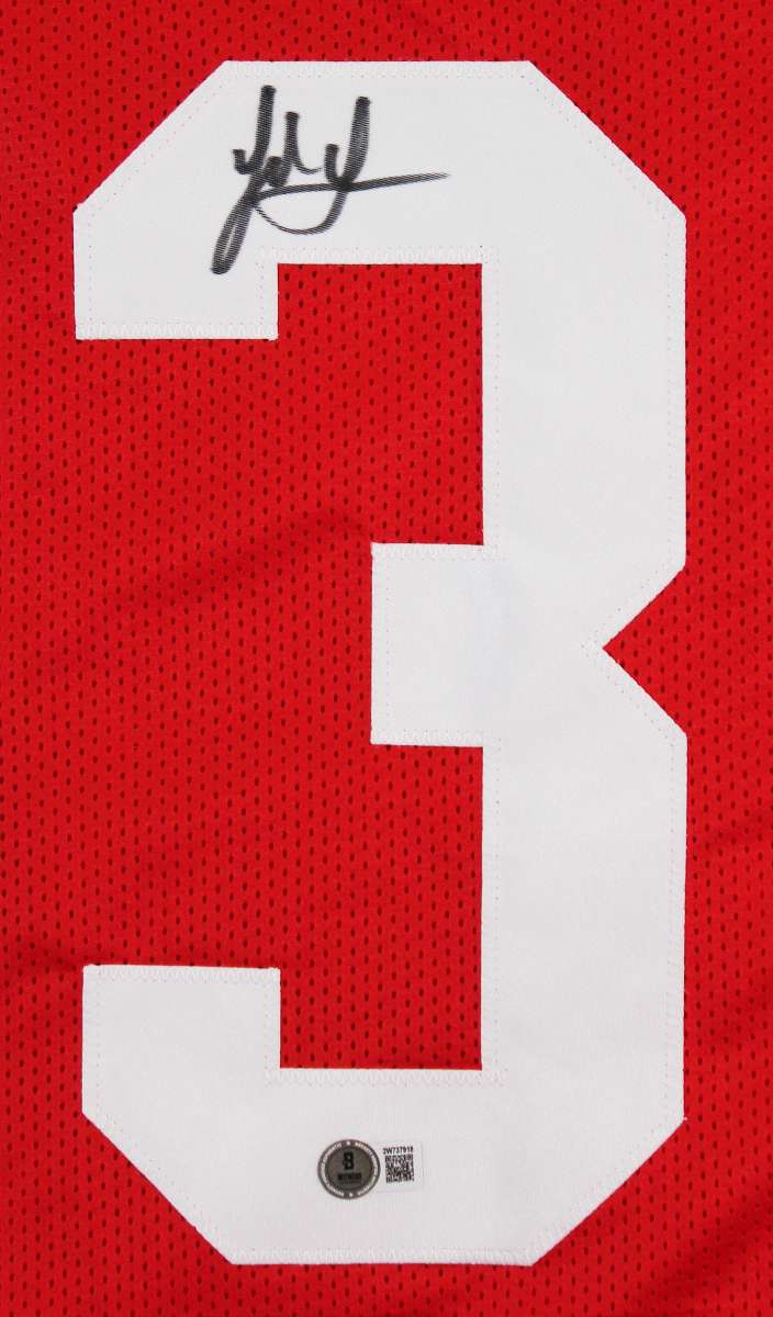 
Ohio State Jack Sawyer Authentic Signed Red Pro Style Jersey BAS Witnessed