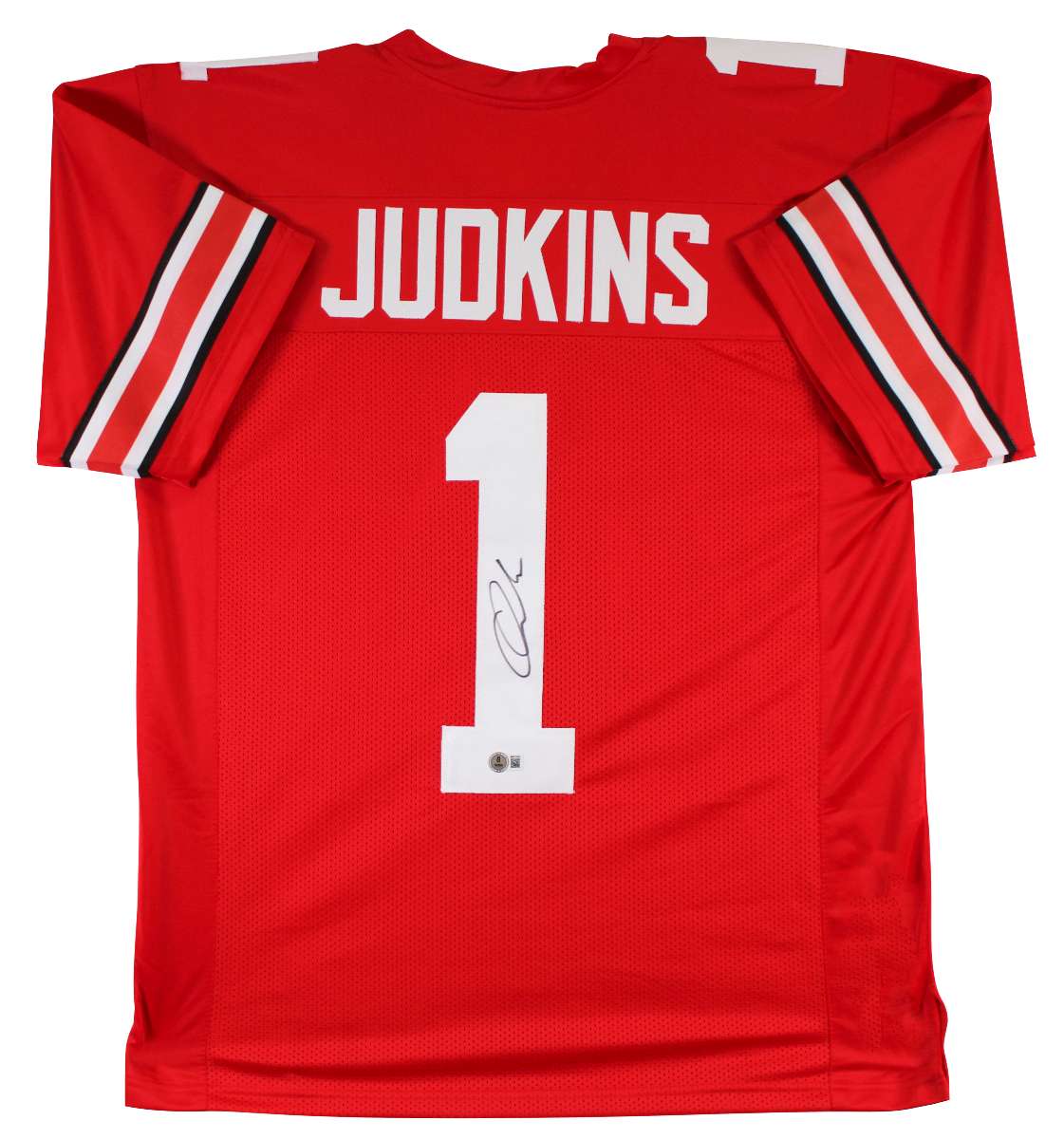 
Ohio State Quinshon Judkins Authentic Signed Red Pro Style Jersey BAS Witnessed