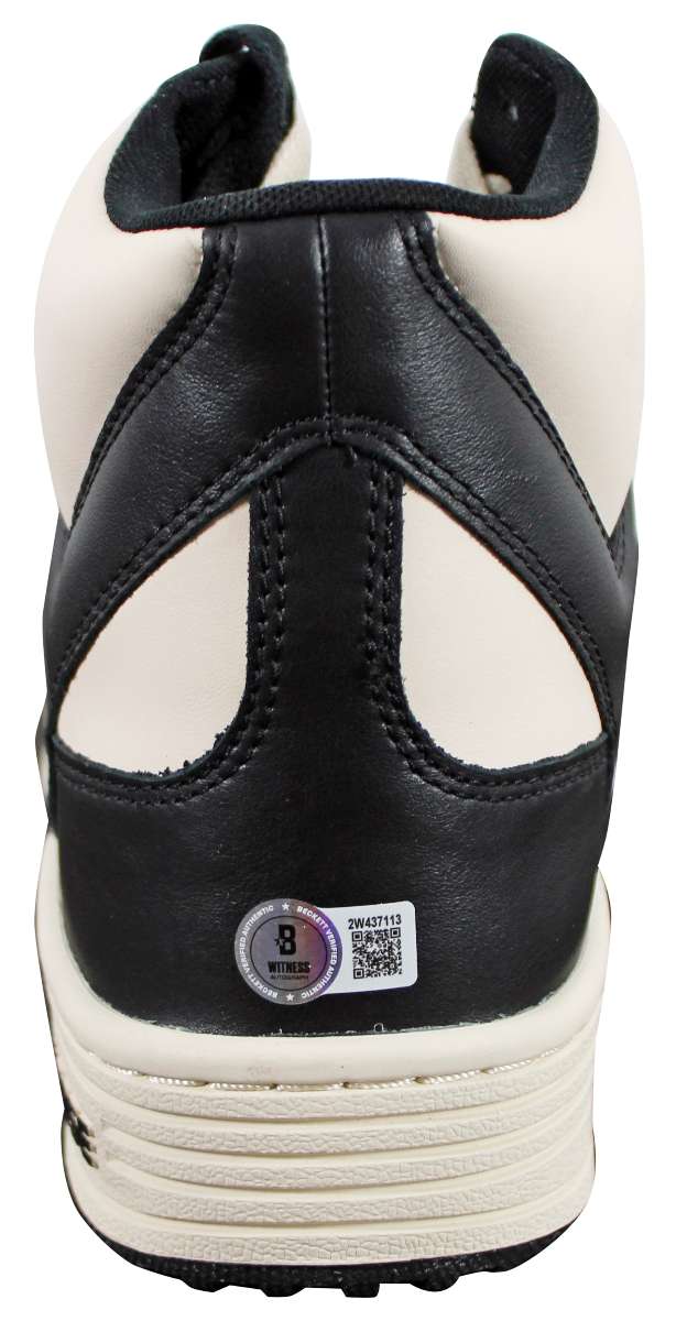 
Lakers Magic Johnson Signed Left Black & White Converse Weapon Shoe BAS Wit 1