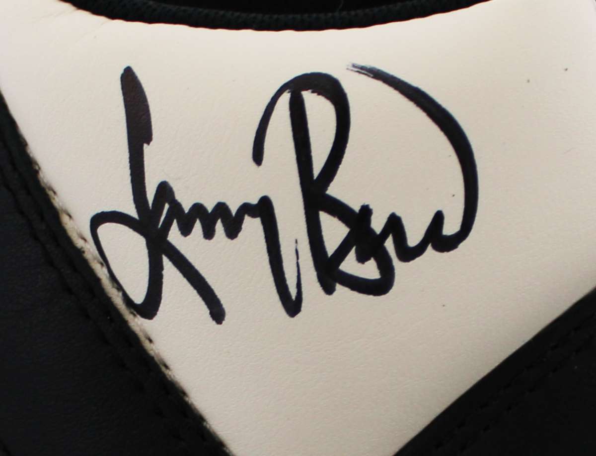 
Celtics Larry Bird Signed Right Black & White Converse Weapon Shoe BAS Witnessed