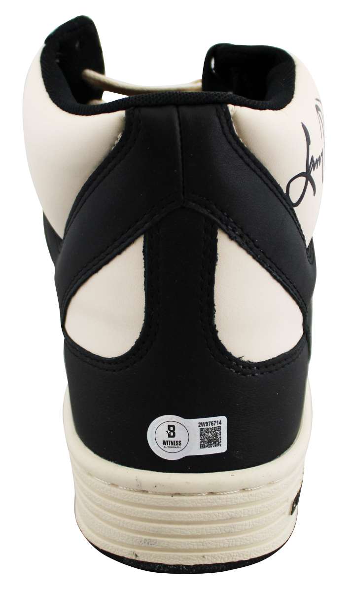 
Celtics Larry Bird Signed Right Black & White Converse Weapon Shoe BAS Witnessed