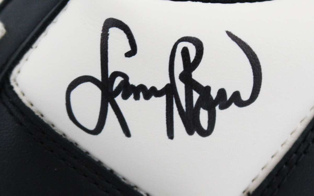 
Celtics Larry Bird Signed Left Black & White Converse Weapon Shoe BAS Witnessed