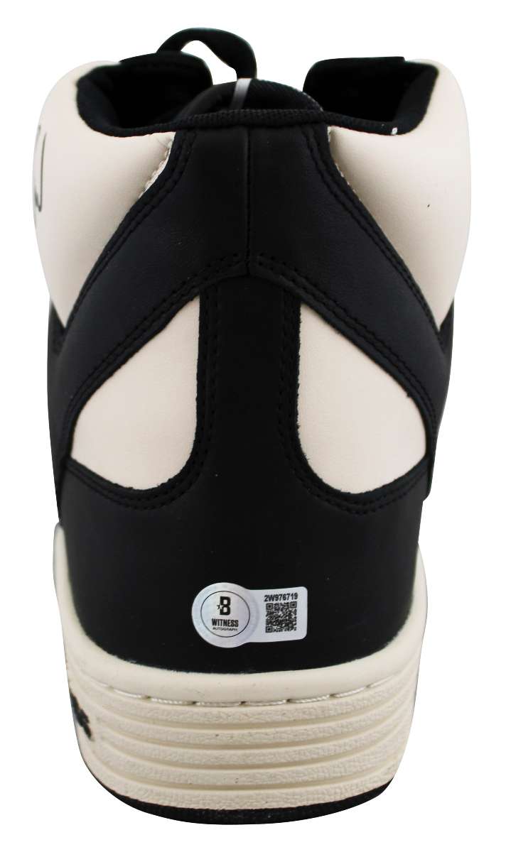 
Celtics Larry Bird Signed Left Black & White Converse Weapon Shoe BAS Witnessed