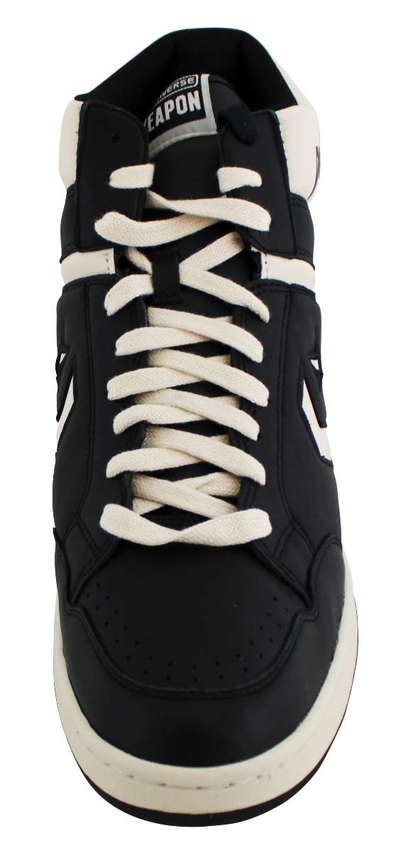 
Lakers Magic Johnson Signed Left Black & White Converse Weapon Shoe BAS Wit 3